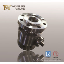 Válvula de esfera de aço inoxidável com conexão flangeada